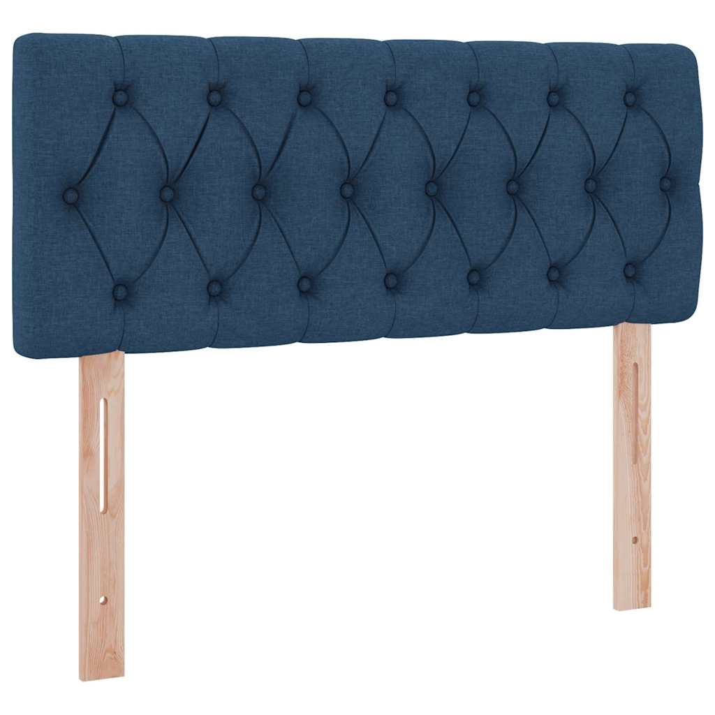 Letto con contenitore e LED con led Blu 120 x 200 cm Tessuto | homemem39