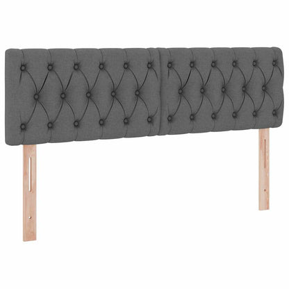 Letto con contenitore e LED Grigio scuro 140 x 200 cm