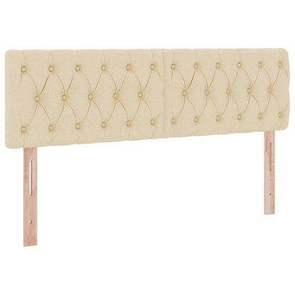 Letto con contenitore e LED con led Crema 140 x 200 cm Tessuto | homemem39