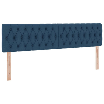 Letto con contenitore e LED con led Blu 160 x 200 cm Tessuto | homemem39