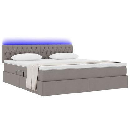 Letto con contenitore e LED con led Talpa 180 x 200 cm Tessuto | homemem39