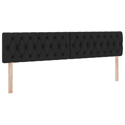 Letto con contenitore e LED Nero 200 x 200 cm Poliestere