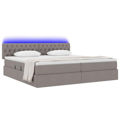Letto con contenitore e LED con led Talpa 200 x 200 cm Tessuto | homemem39