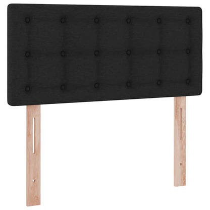 Letto con contenitore e LED con led Nero 90 x 190 cm Tessuto | homemem39