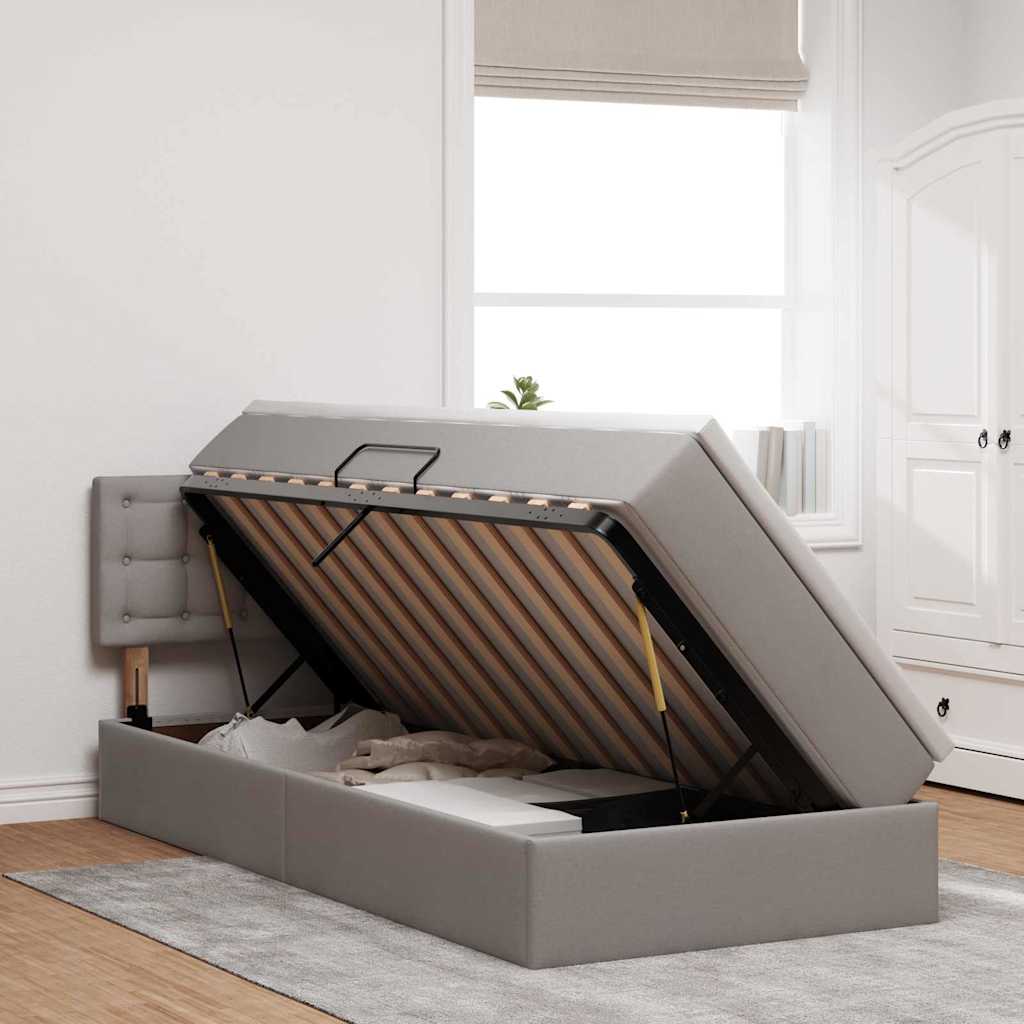 Letto con contenitore e LED Talpa 90 x 190 cm Tessuto | homemem39