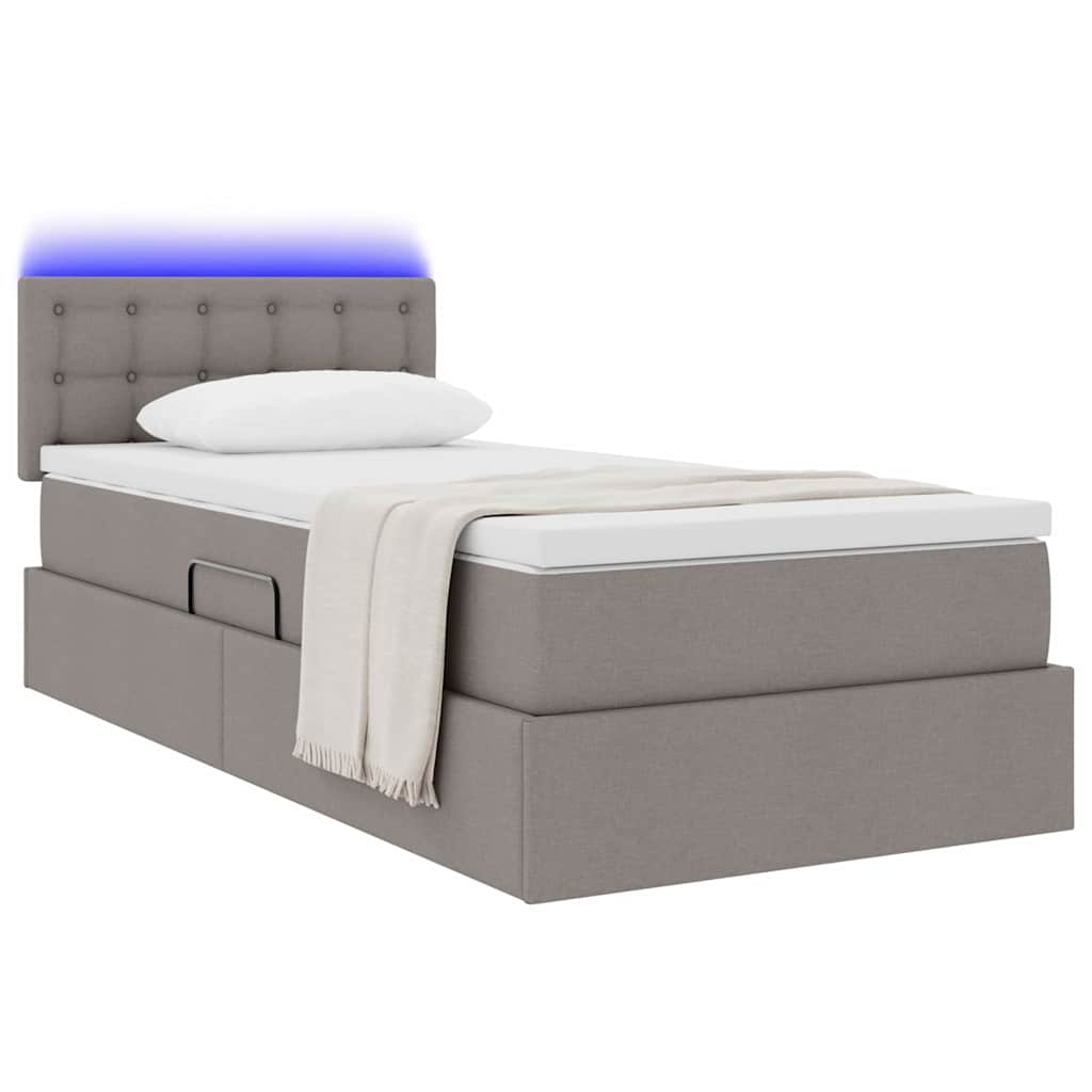 Letto con contenitore e LED Talpa 90 x 190 cm Tessuto | homemem39
