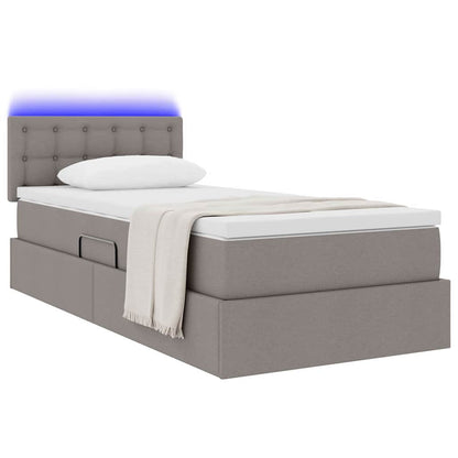 Letto con contenitore e LED Talpa 90 x 190 cm Tessuto | homemem39