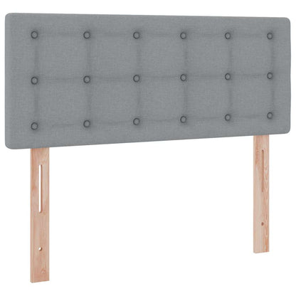 Letto con contenitore e LED Grigio chiaro 120 x 200 cm