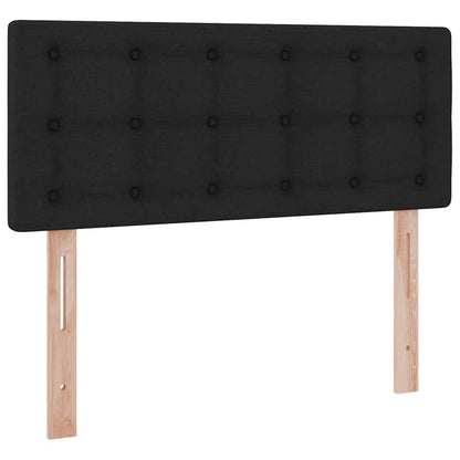Letto con contenitore e LED con led Nero 120 x 200 cm Tessuto | homemem39