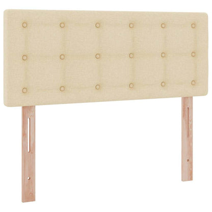 Letto con contenitore e LED con led Crema 120 x 200 cm Tessuto | homemem39