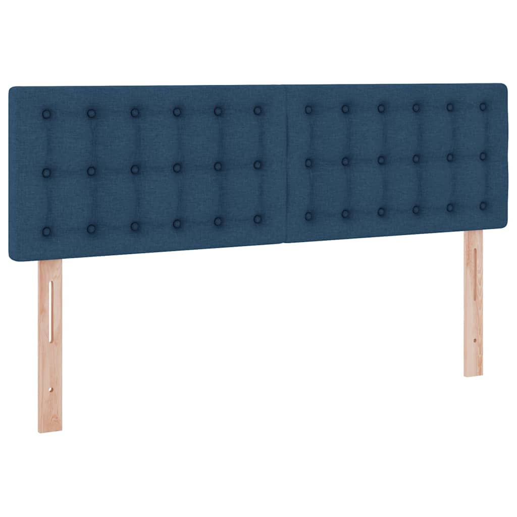 Letto con contenitore e LED con led Blu 140 x 190 cm Tessuto | homemem39