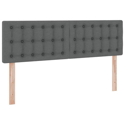Letto con contenitore LED e materasso Grigio Scuro 140 x 200 cm