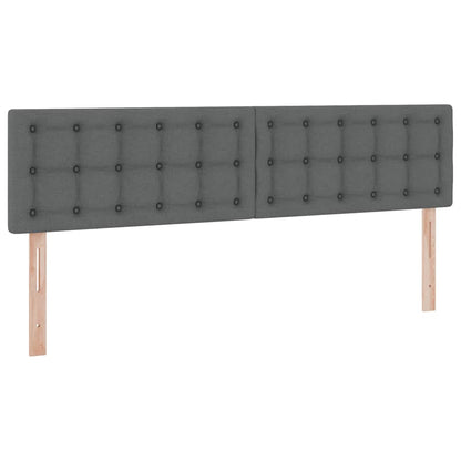 Letto con contenitore e LED Grigio scuro 160 x 200 cm Tessuto | homemem39