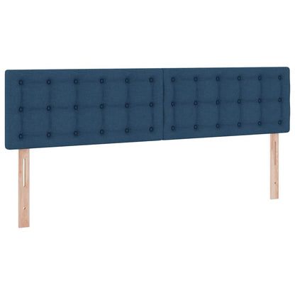 Letto con contenitore e LED con led Blu 160 x 200 cm Tessuto | homemem39