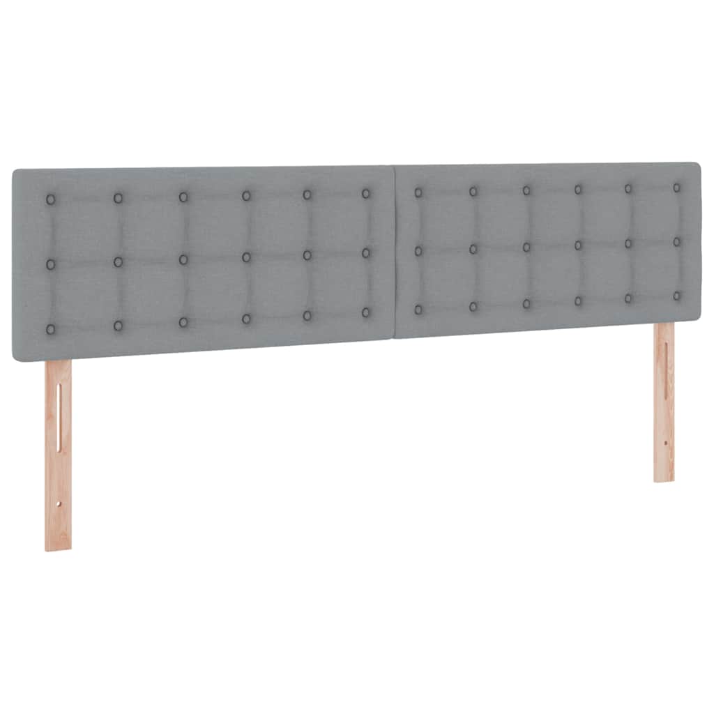 Letto con contenitore e LED Grigio chiaro 180 x 200 cm Tessuto | homemem39