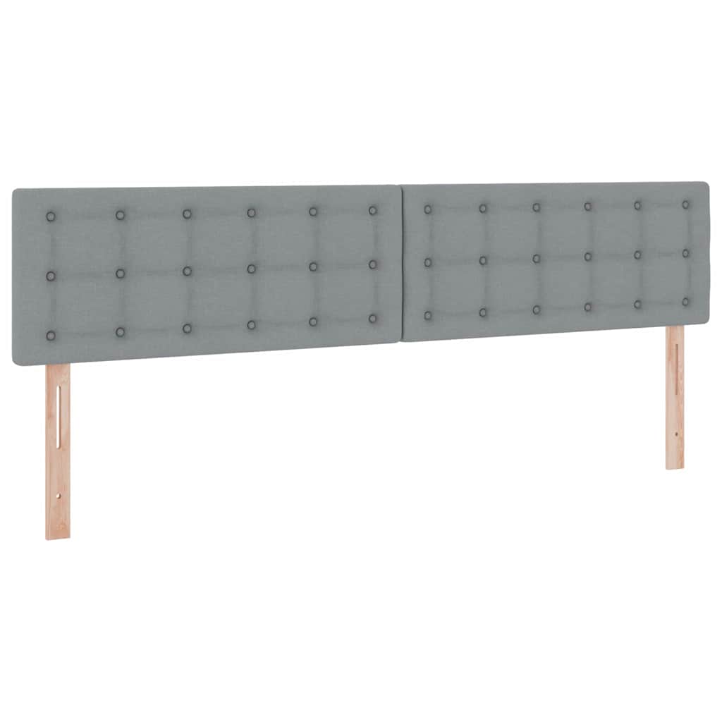 Letto con contenitore e LED Grigio chiaro 200 x 200 cm