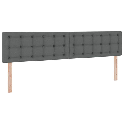 Letto con contenitore e LED Grigio scuro 200 x 200 cm