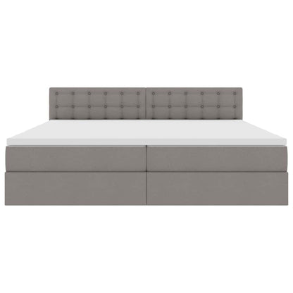 Letto con contenitore LED e materasso Tortora 200 x 200 cm