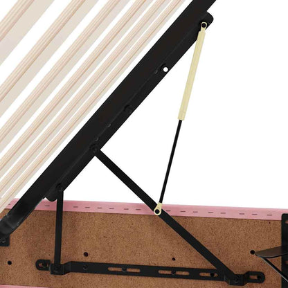 Letto con contenitore e LED Rosa 90 x 200 cm Velluto | homemem39