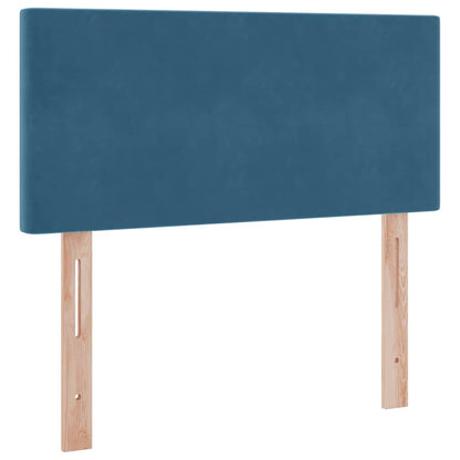 Letto con contenitore e LED Blu Scuro 100 x 200 cm Velluto | homemem39