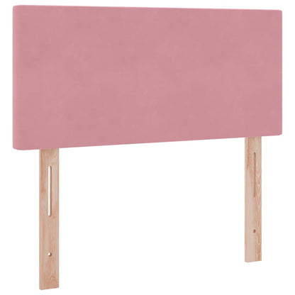 Letto con contenitore e LED con led Rosa 100 x 200 cm Velluto | homemem39