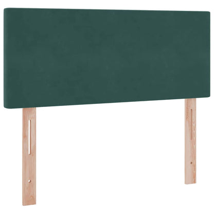 Letto con contenitore e LED Verde Scuro 120 x 200 cm Velluto