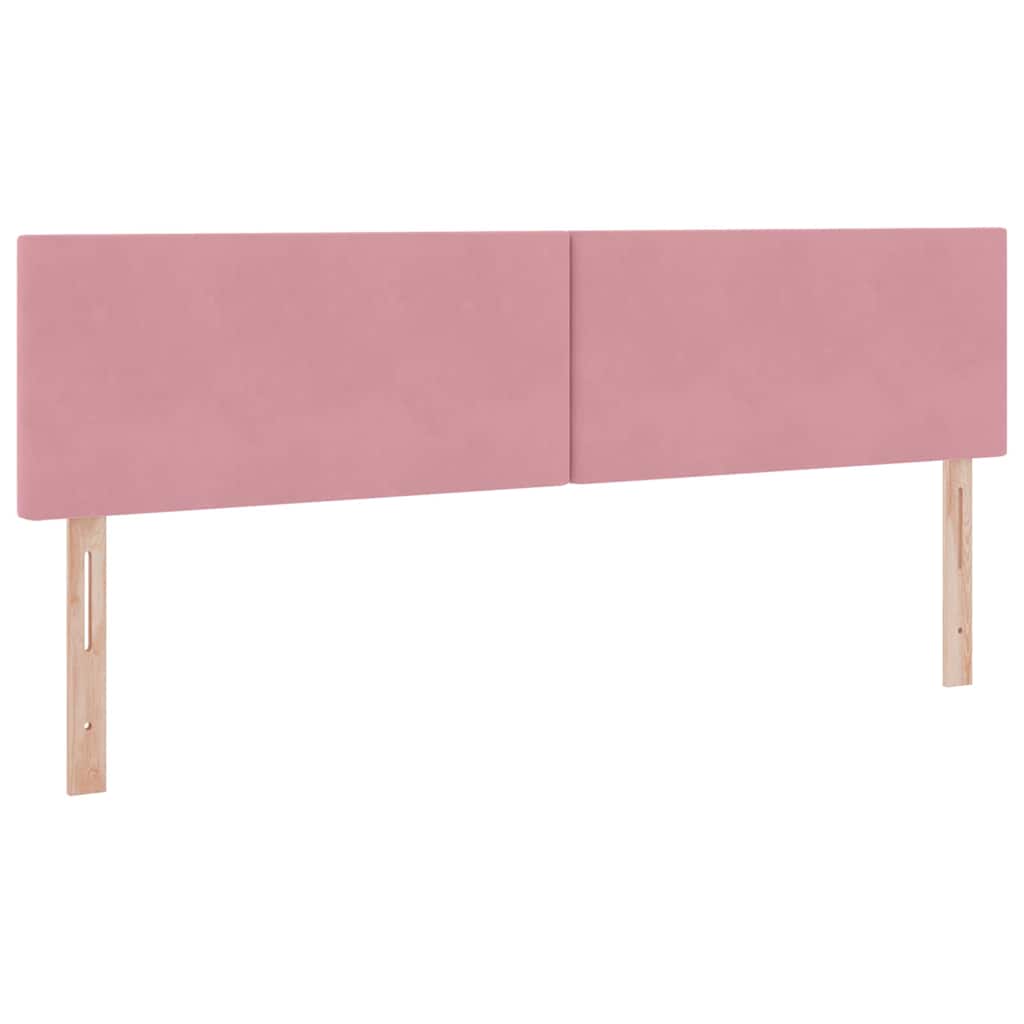 Letto con contenitore e LED con led Rosa 160 x 200 cm Velluto | homemem39