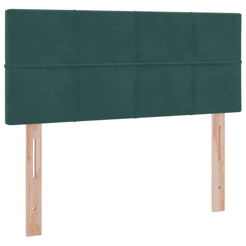 Letto con contenitore e LED Verde Scuro 120 x 200 cm Velluto