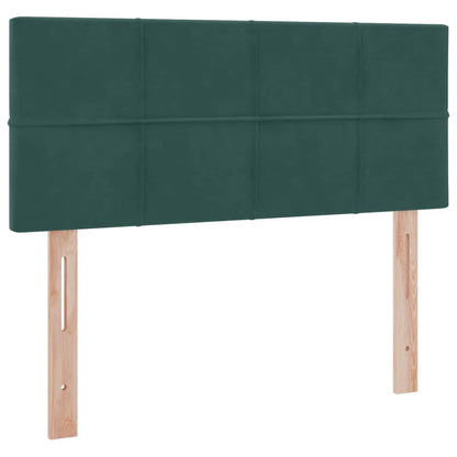 Letto con contenitore e LED Verde Scuro 120 x 200 cm Velluto