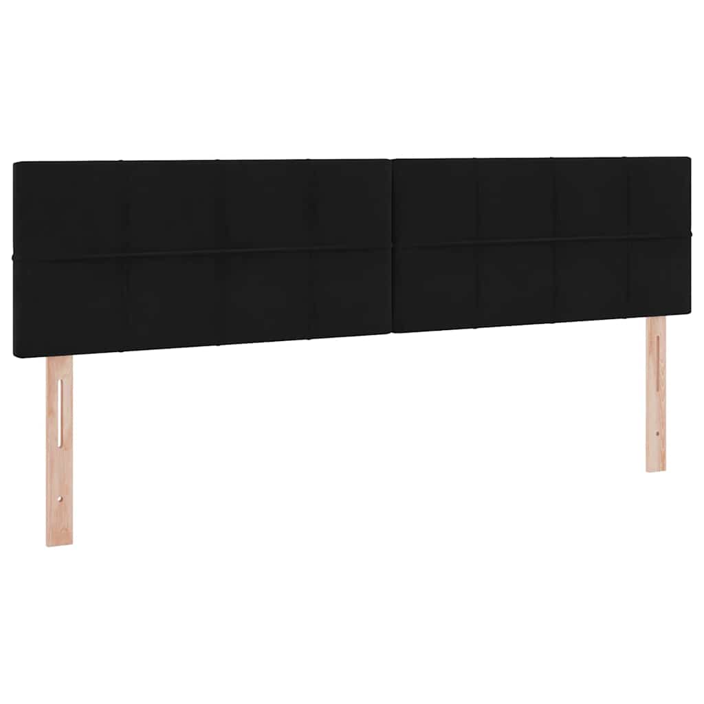 Letto con contenitore e LED Nero 180 x 200 cm Velluto