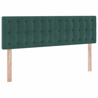 Letto con contenitore e LED Verde Scuro 140 x 200 cm Velluto