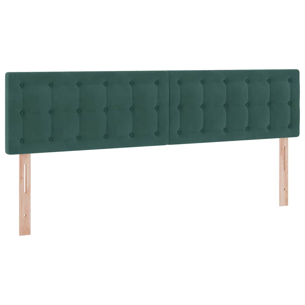 Letto con contenitore e LED Verde Scuro 180 x 200 cm Velluto