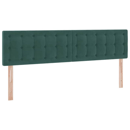 Letto con contenitore e LED Verde Scuro 180 x 200 cm Velluto