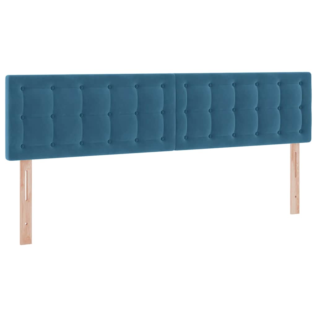 Letto con contenitore e LED Blu Scuro 180 x 200 cm Velluto