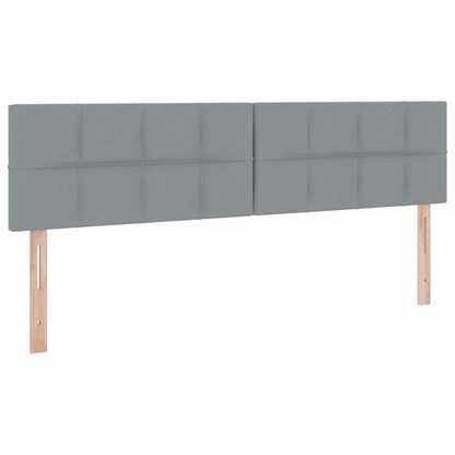Letto con contenitore LED e materasso Grigio Chiaro