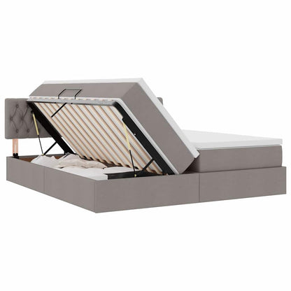 Letto con contenitore LED e materasso Tortora 180 x 200 cm