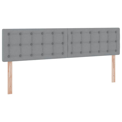 Letto con contenitore LED e materasso Grigio Chiaro