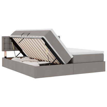 Letto con contenitore LED e materasso Tortora 180 x 200 cm