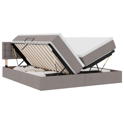 Letto con contenitore LED e materasso Tortora 200 x 200 cm
