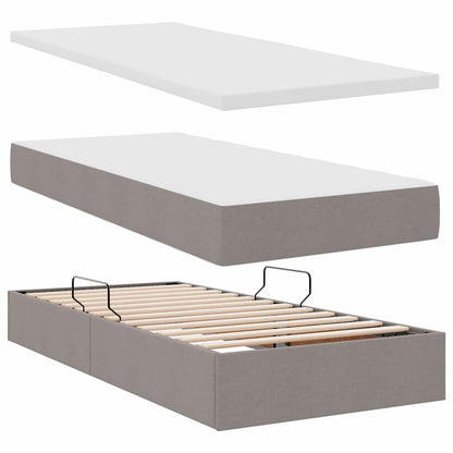 Letto con contenitore LED e materasso Tortora 200 x 200 cm
