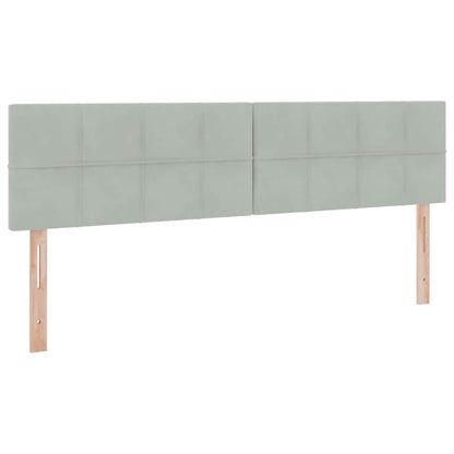 Letto con contenitore LED e materasso Grigio Chiaro