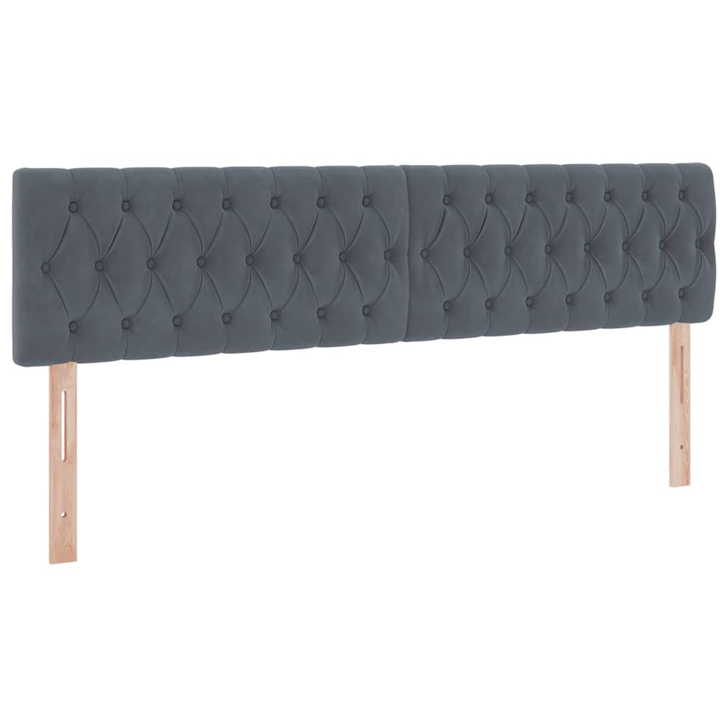 Letto con contenitore LED e materasso Grigio Scuro 180 x 200 cm