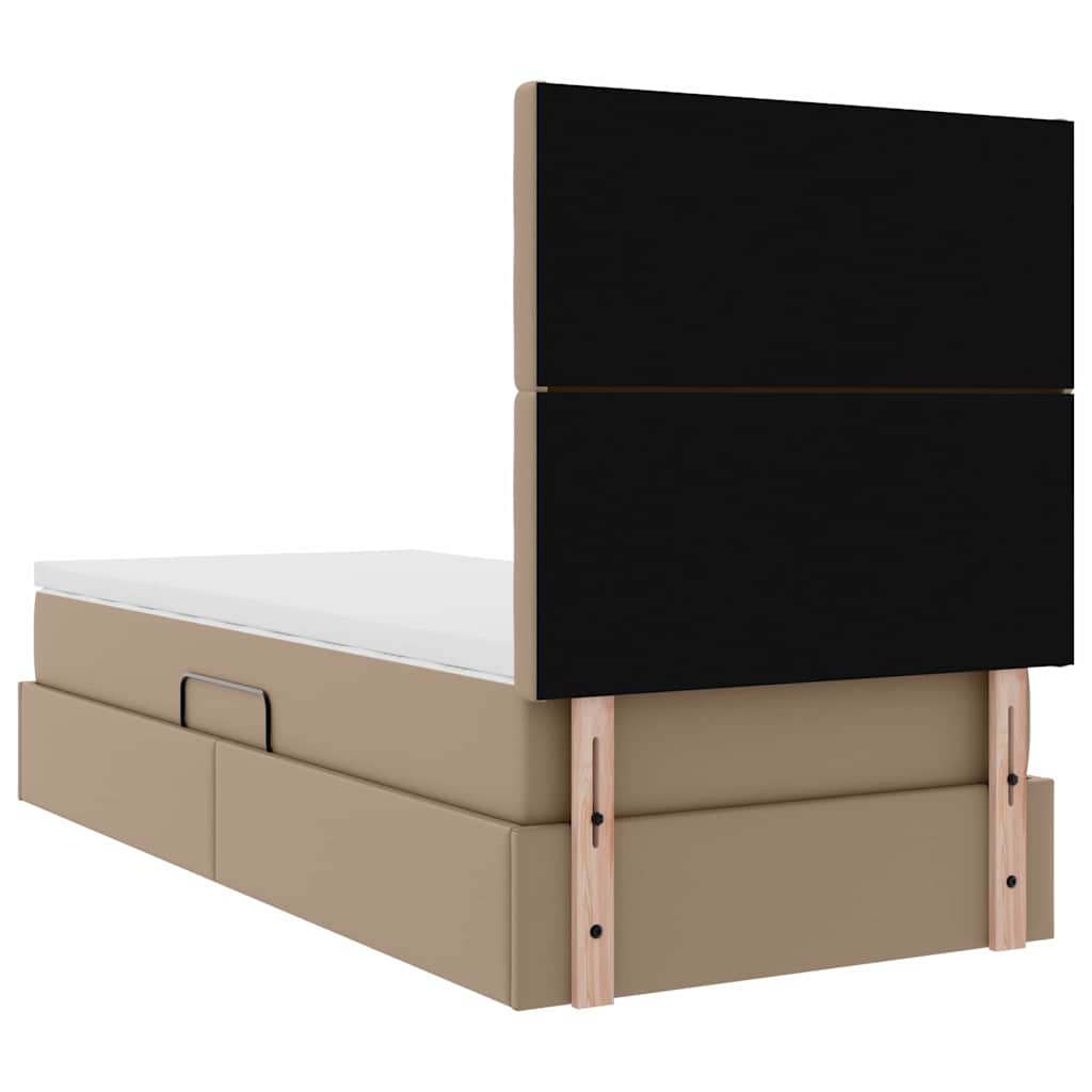 Letto con Contenitore Cappuccino 90 x 190 cm Pelle Sintetica | homemem39