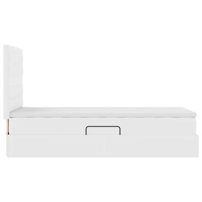 Letto con Contenitore Bianco Puro 90 x 200 cm Pelle Sintetica | homemem39