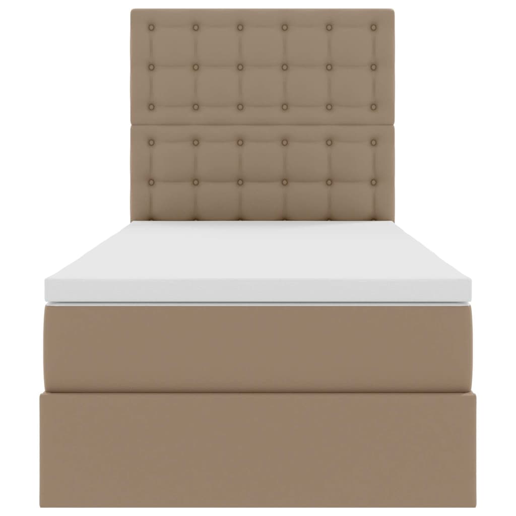 Letto con Contenitore Cappuccino 100 x 200 cm Pelle Sintetica | homemem39
