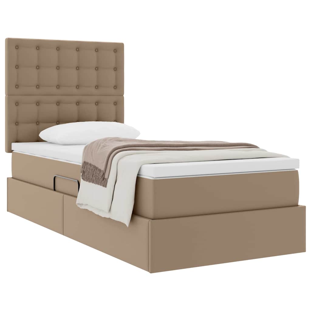 Letto con Contenitore Cappuccino 100 x 200 cm Pelle Sintetica | homemem39