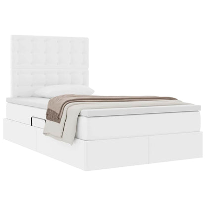 Letto con Contenitore Bianco Puro 120 x 200 cm Pelle Sintetica | homemem39