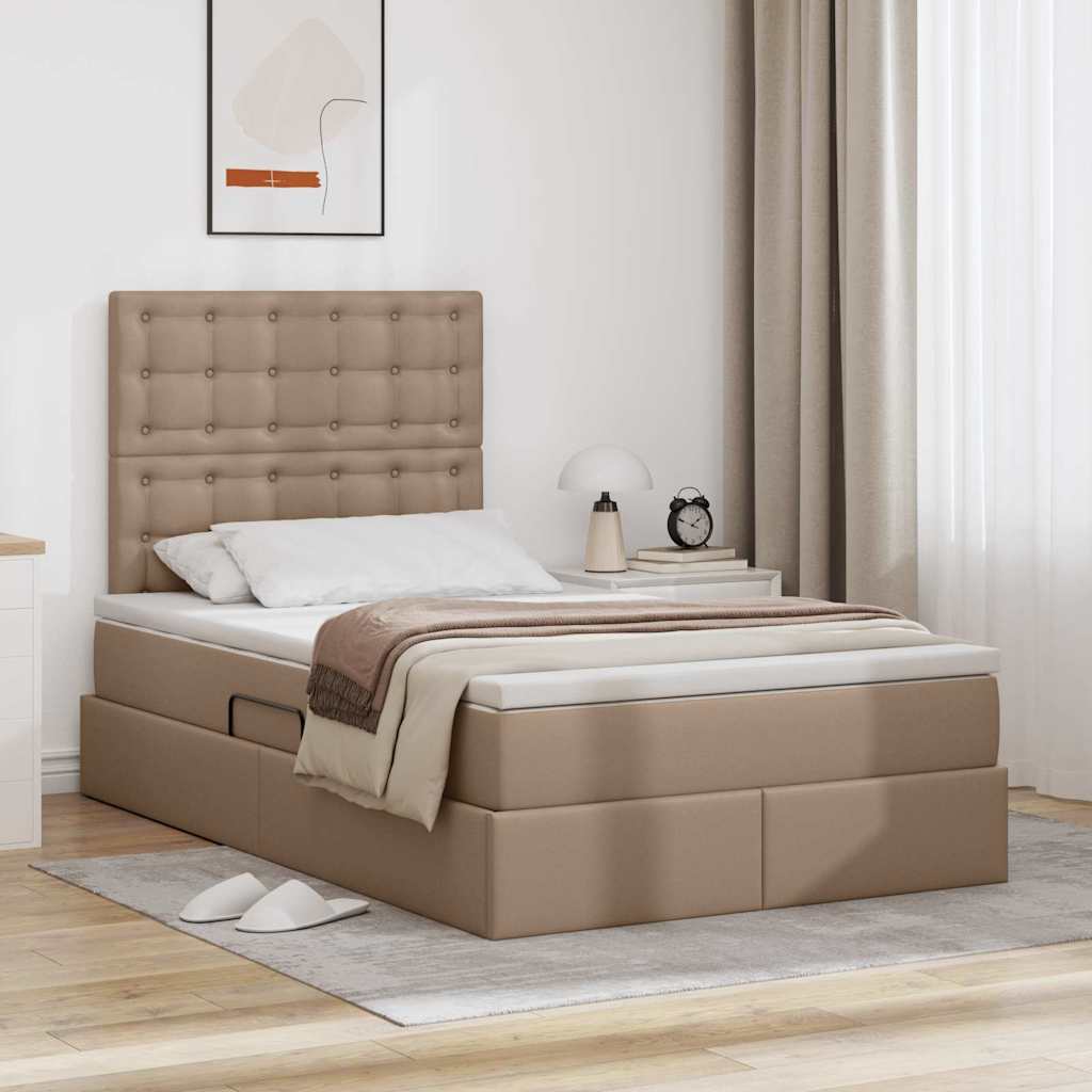 Letto con Contenitore Cappuccino 120 x 200 cm Pelle Sintetica | homemem39