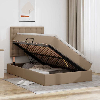 Letto con Contenitore Cappuccino 120 x 200 cm Pelle Sintetica | homemem39