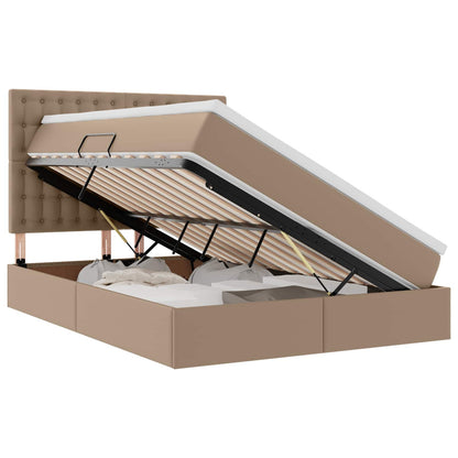 Letto con Contenitore Cappuccino 140 x 190 cm Pelle Sintetica | homemem39